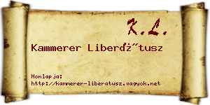 Kammerer Liberátusz névjegykártya